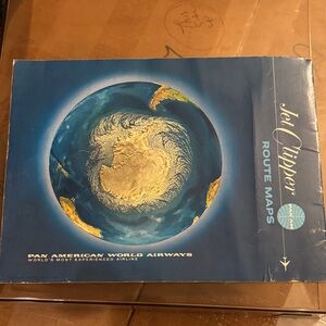 Vintage Pan Am 1967 Jet Clipper Route Maps
